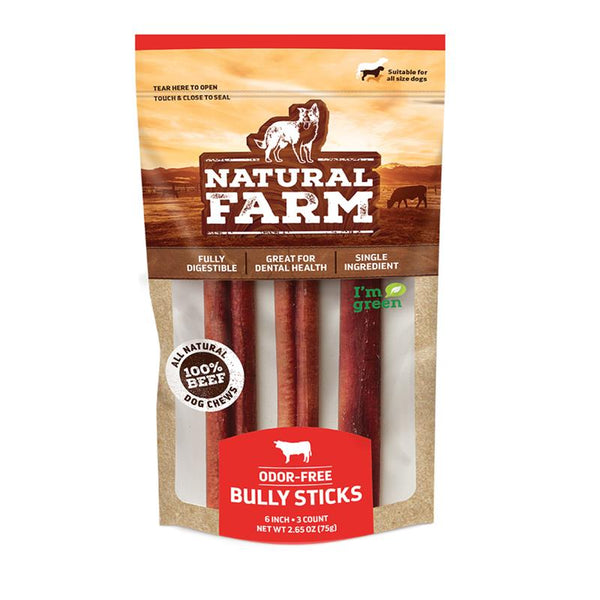 Natural Farm Bully 6" 3 Pack