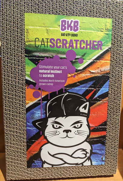 Bad Kitty Brand Wide Short Cardboard Scratcher