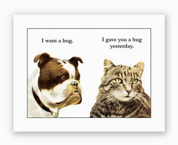 Bulldog Hug Greeting Card Cascadia Natural Pet Supply
