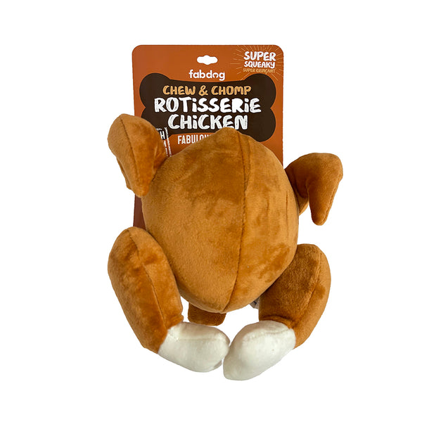 Fab Dog Rotisserie Chicken Chew & Chomp Dog Toy