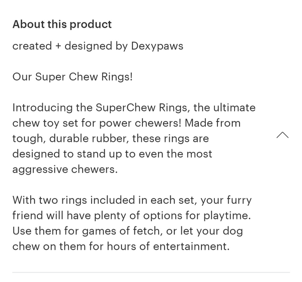 2 X Ring Aggressive Chew Toy Set - Nude & Black