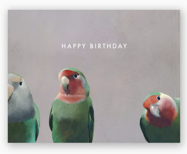 Happy Birthday Lovebirds Greeting Card
