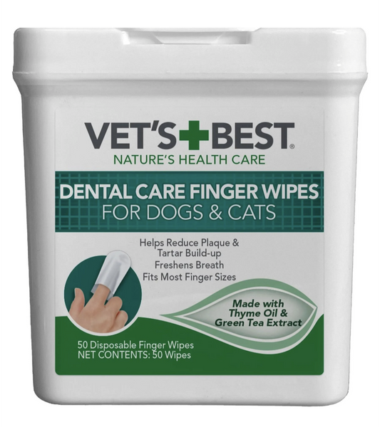 Vets Best Dental Care Finger Wipes
