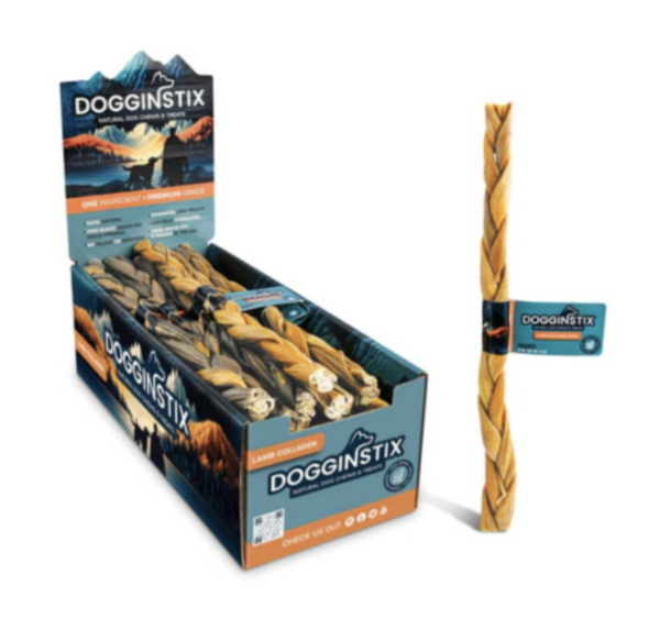 Dogginstix Braided Lamb Collagen