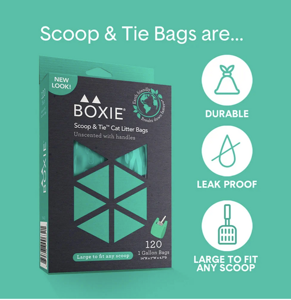 Boxie Cat Scoop and Tie Litter Bags