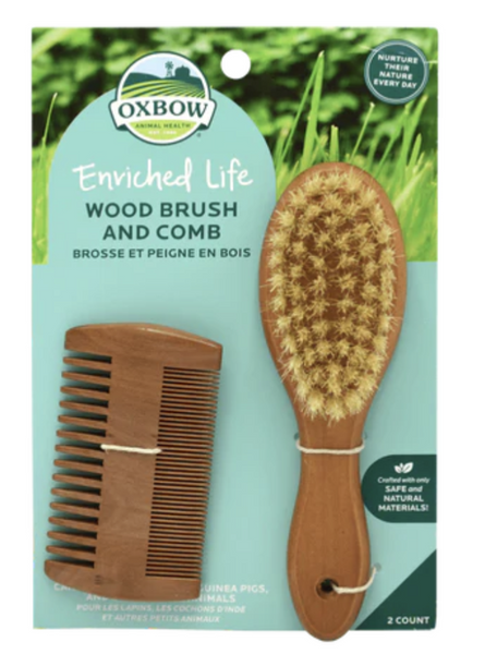 Oxbow Small Animal Wood Brush and Comb