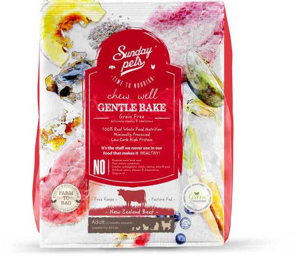 Sunday Pets ADULT, GENTLE BAKED GRAIN FREE FOR CAT 1.3kg