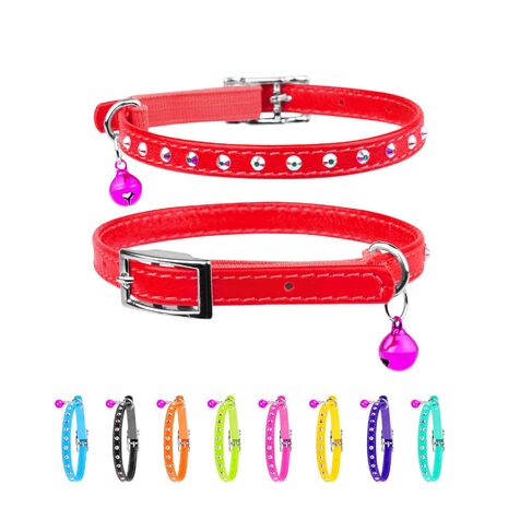 Glamour Leather Cat Collar