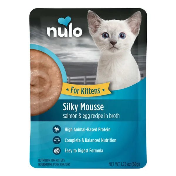 Nulo Silky Mousse, Easy to Digest Formula, Salmon & Egg Kitten Wet Cat Food
1.75 oz