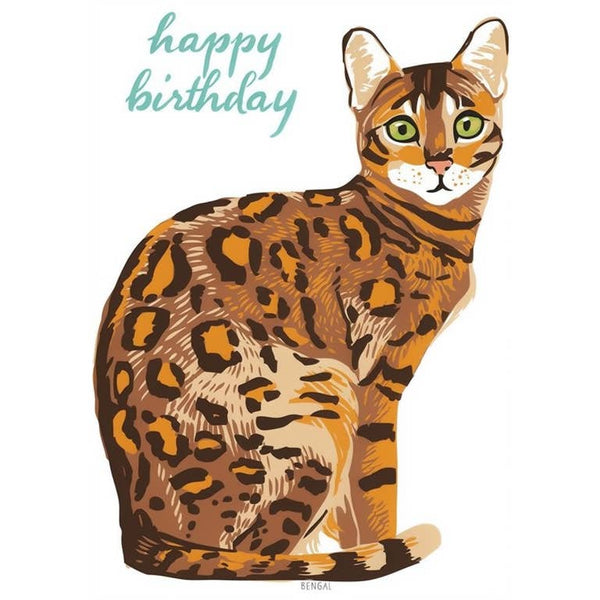 Happy Birthday Bengal Cat Magnet