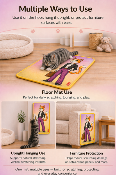 Cat Hugs Wall Hung Scratch Pad(Free bag of cathugs tofu litter with purchase)