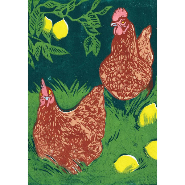 Hens and Lemons Magnet