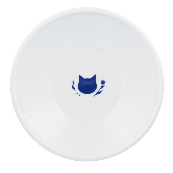 Extra Wide Raised Cat Food Bowl (Nordic Blue)