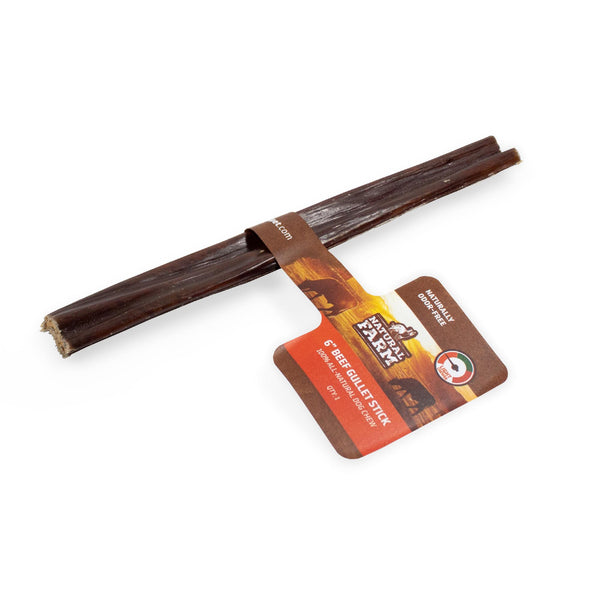 Natural Farm Beef Gullet Stick Dog Treats, 6-in