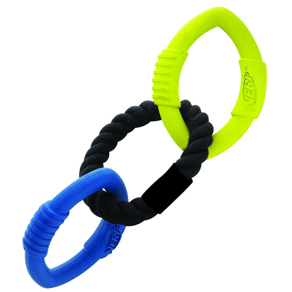 Nerf Dog Three Ring Tug, 9in