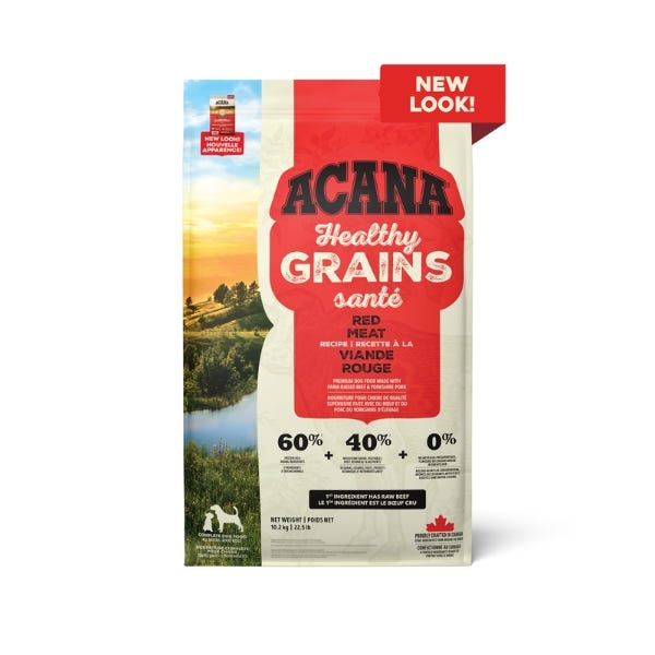 Acana Healthy Grains Dry Dog Food - Ranch-Raised Red Meat Recipe 10.2kg