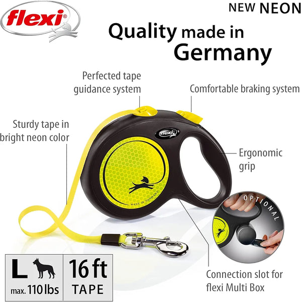 Flexi New Neon Tape Leash
