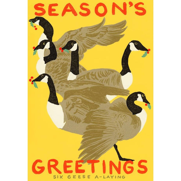 Six Geese A-Laying Magnet