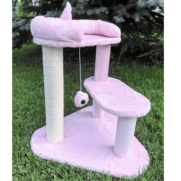 One for Pets Pink Monster Cat Post