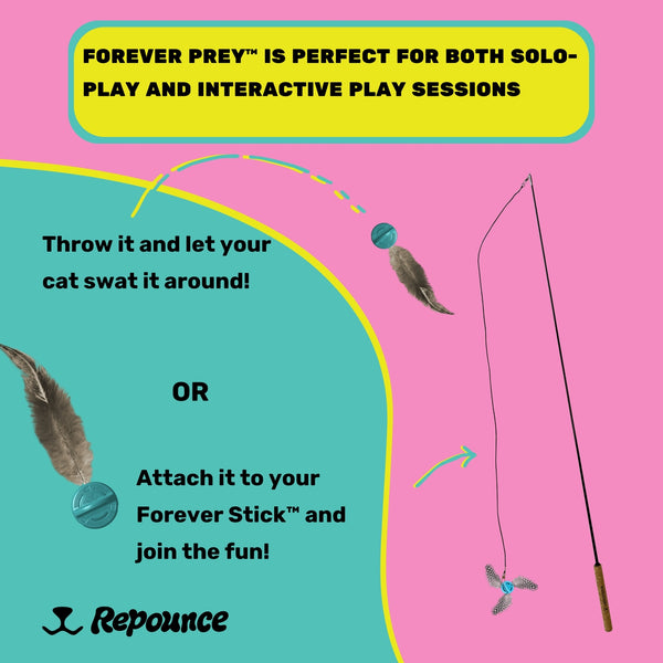 Forever Prey™ - World's First Refillable Feather Toy