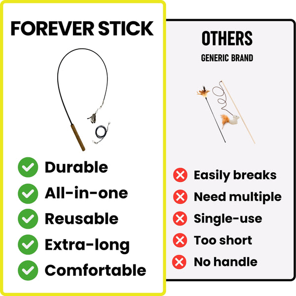 Forever Stick™ – Unbreakable Interactive Cat Wand Toy