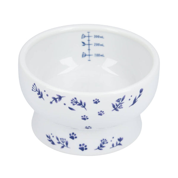 Raised Cat Water Bowl (Nordic Blue)