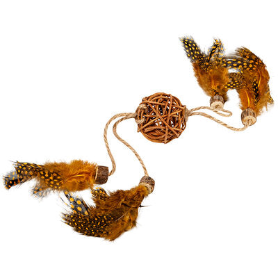 WAUCAT Fun Natural cat toy wicker ball, 15,75"