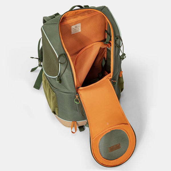 PETSFIT WILDPATH Dual‑Pet Hiking Carrier Backpack with Zippered Divider