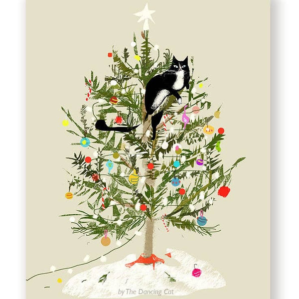 The Dancing Cat Xmas Tree Cat