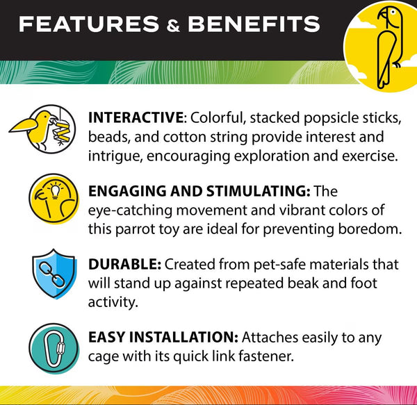 Frond Lanyard Bird Toy – Featherland