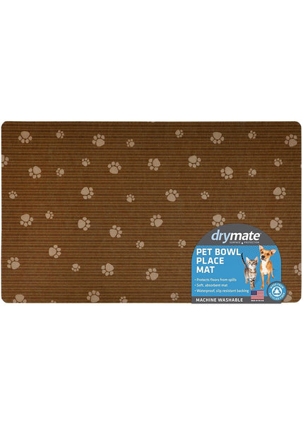Cat Litter Mat - Brown Stripe Tan 
Paw (28"x36")