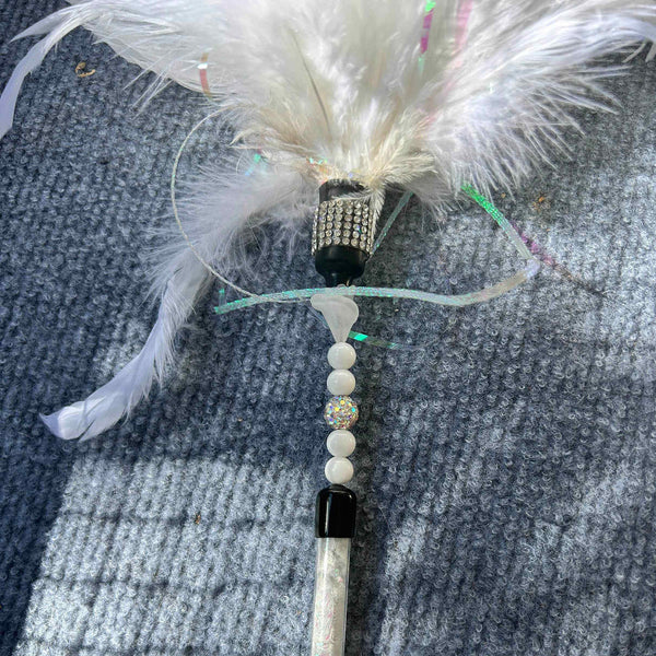 Little Corella Cat Feather Wand