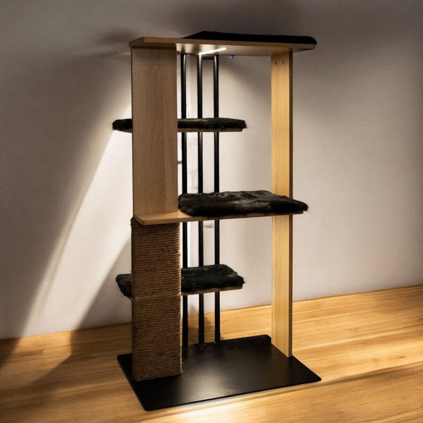 4 Cats & Dogs - Cali Cat Tree Walnut Finish