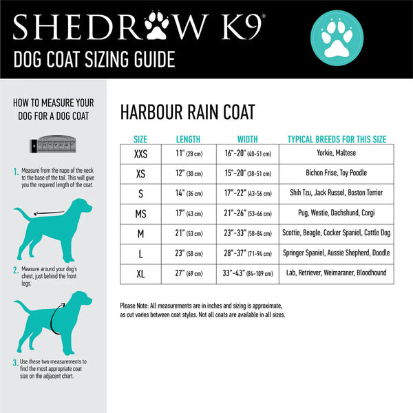 Shedrow K9 Harbour 2.0 Rain Coat