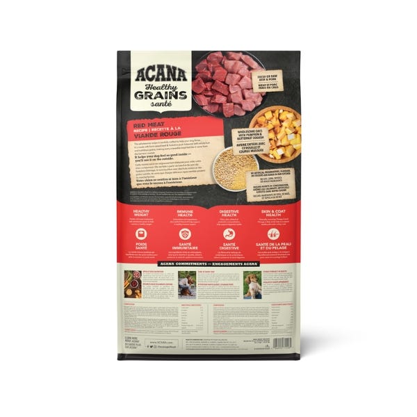 Acana Healthy Grains Dry Dog Food - Ranch-Raised Red Meat Recipe 10.2kg