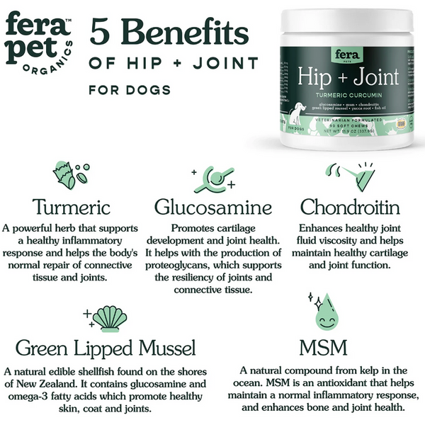 Fera Pet Organics Hip + Joint Support for Dogs