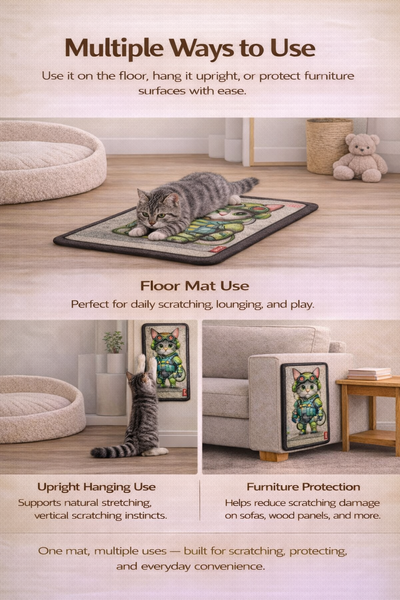 Cat Hugs Wall Hung Scratch Pad(Free bag of cathugs tofu litter with purchase)