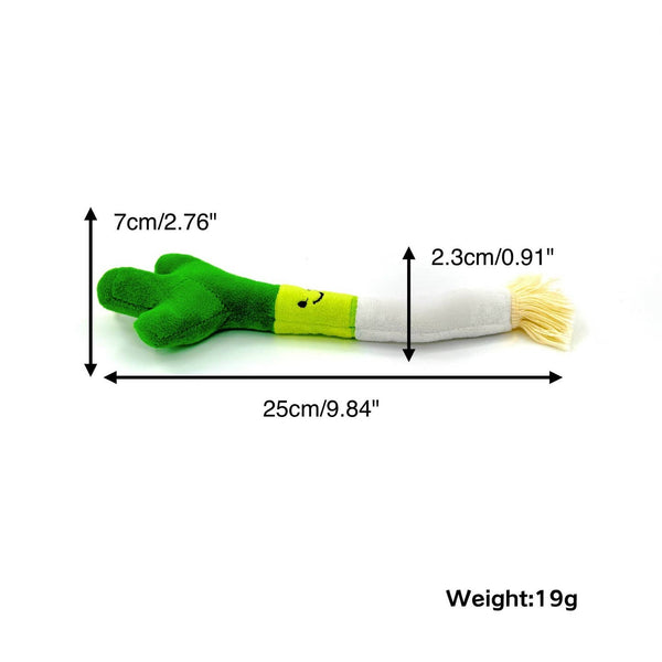 Moo - Fun Plush Leek Cat Toy with Rope Ends