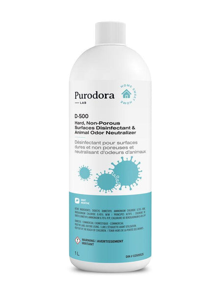 (D-500) Hard, Non-Porous Surfaces Disinfectant & Animal Odor Neutralizer 1 L
