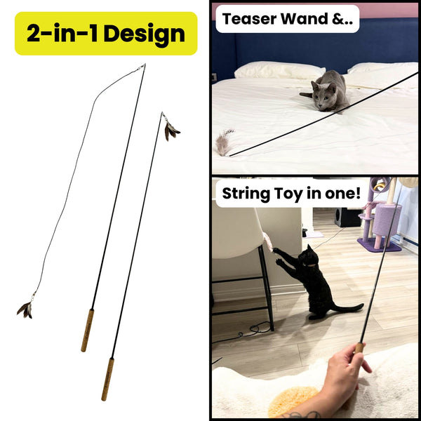 Forever Stick™ – Unbreakable Interactive Cat Wand Toy