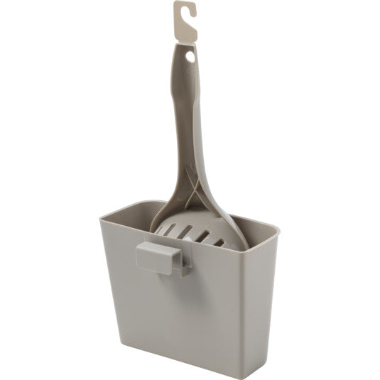 Jumbo cat litter scoop with an attachable caddy