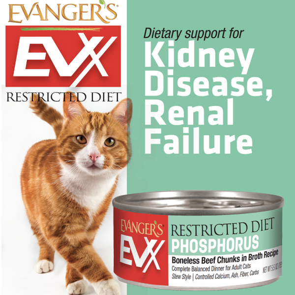 Evangers - Cat - EVX Restricted Diet - Low Phosphorus Boneless Beef for Cats - 5.5oz