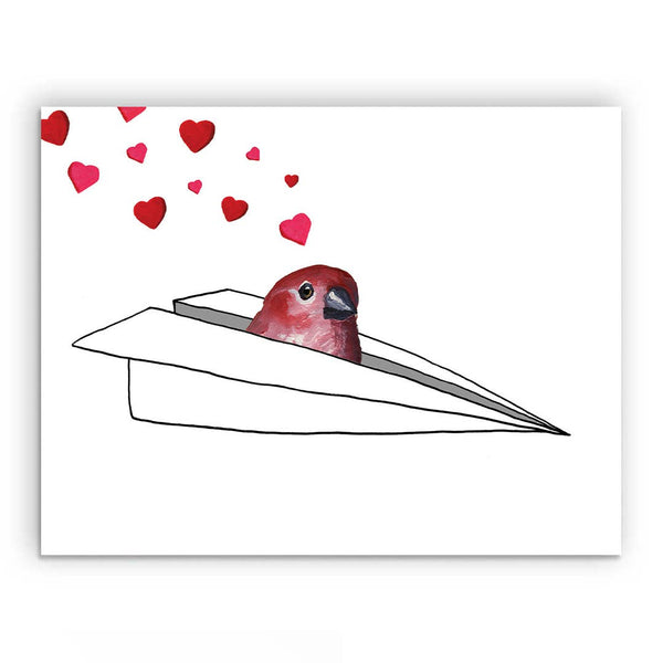 Valentine Airplane Greeting Card