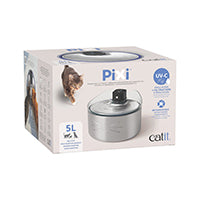 Catit PIXI Cordless Stainless Steel UV-C Drinking Fountain - 5L (1.3 gal)