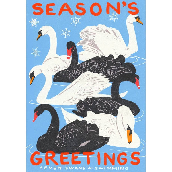 Seven Swans A-Swimming Magnet