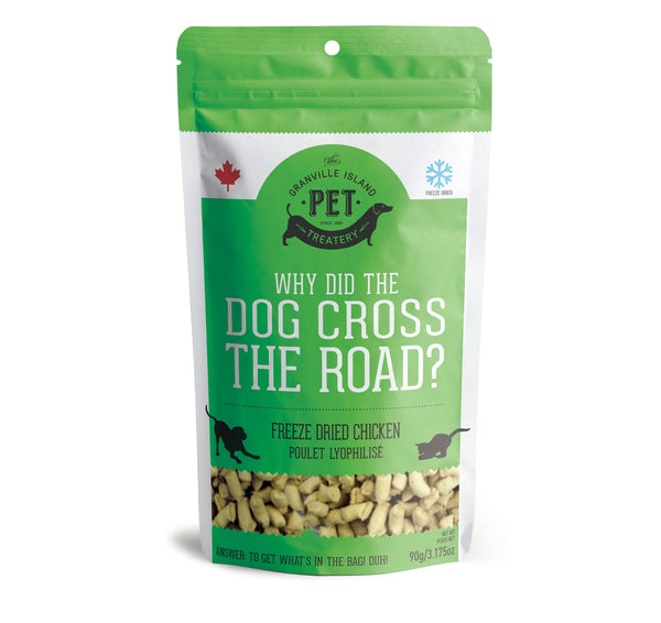 Granville Island Pet Treatery Why Did Dog Cross the Road? Freeze Dried Chicken