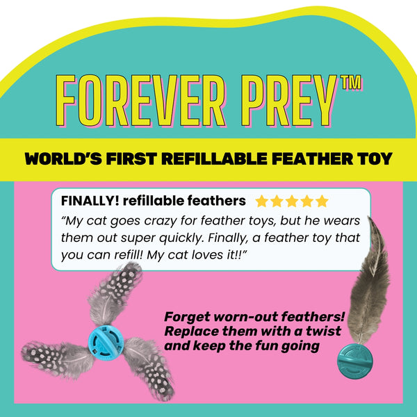 Forever Prey™ - World's First Refillable Feather Toy