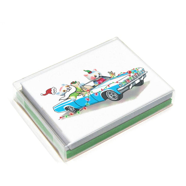 Convertible Cat Holiday Card Box Set of 8