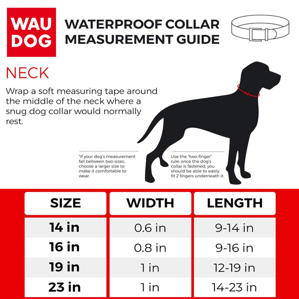 Waudog Mint Glow in the Dark Collar with Metal Clip
