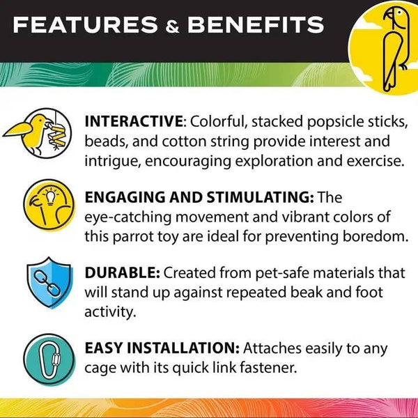 Featherland Paradise Bo Jangle Bird Toy